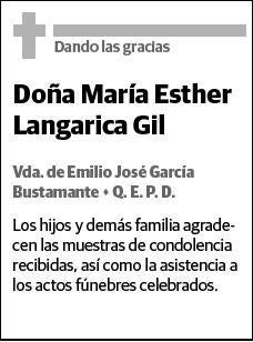 LANGARICA GIL,MARIA ESTHER