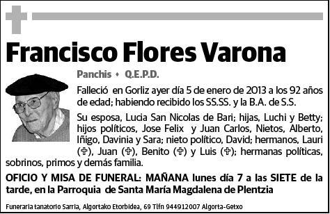 FLORES VARONA,FRANCISCO