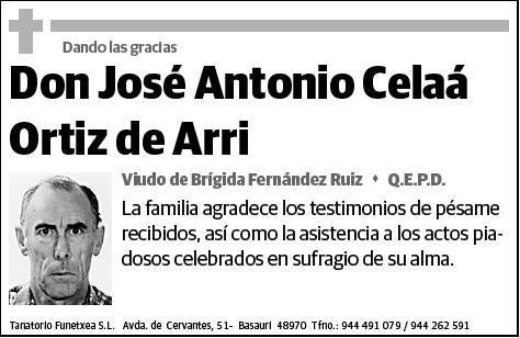 CELAA ORTIZ DE ARRI,JOSE ANTONIO