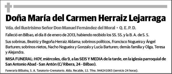 HERRAIZ LEJARRAGA,MARIA DEL CARMEN