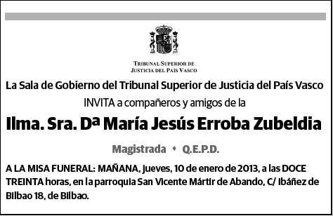 ERROBA ZUBELDIA,MARIA JESÚS