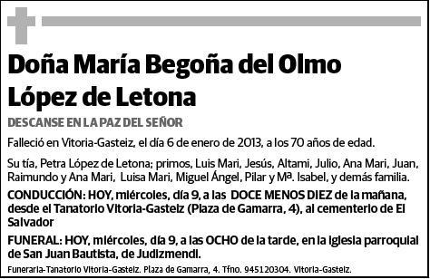 DEL OLMO LOPEZ DE LETONA,MARIA BEGOÑA