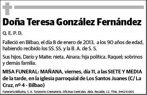 GONZALEZ FERNANDEZ,TERESA