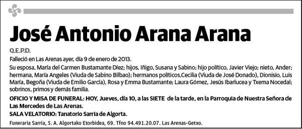 ARANA ARANA,JOSE ANTONIO