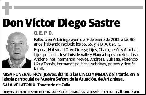 DIEGO SASTRE,VICTOR