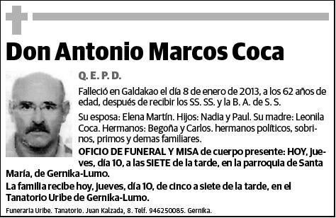 MARCOS COCA,ANTONIO