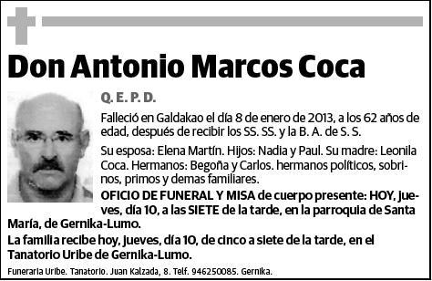 MARCOS COCA,ANTONIO