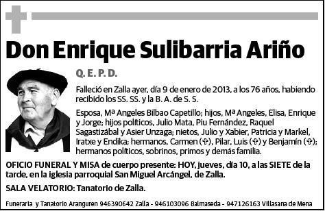 SULIBARRIA ARIÑO,ENRIQUE