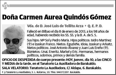 QUINDOS GOMEZ,CARMEN AUREA