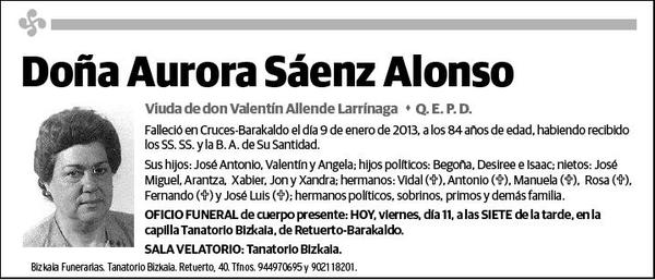 SAENZ ALONSO,AURORA