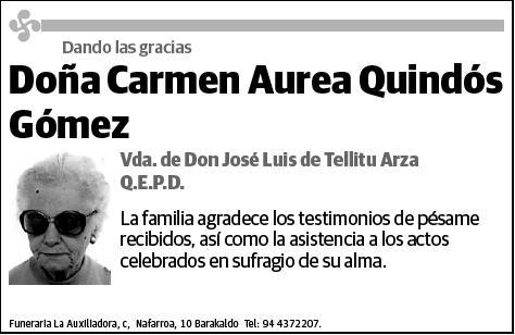 QUINDOS GOMEZ,CARMEN AUREA