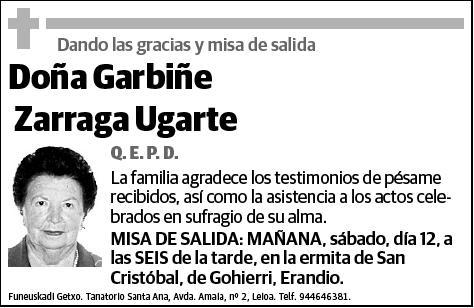 ZARRAGA UGARTE,GARBIÑE