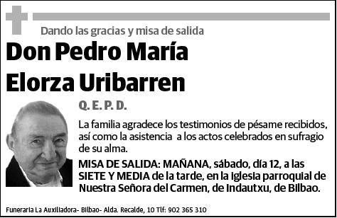 ELORZA URIBARREN,PEDRO MARIA