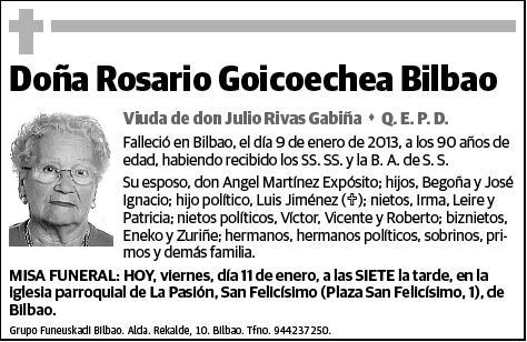 GOICOECHEA BILBAO,ROSARIO