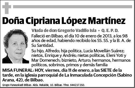 LOPEZ MARTINEZ,CIPRIANA