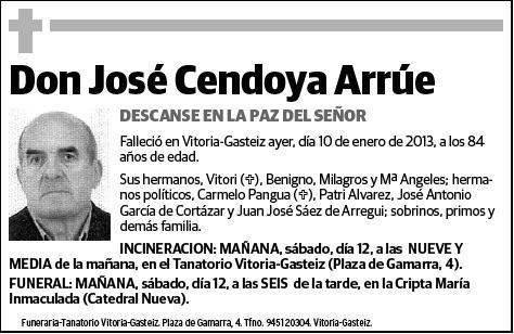 CENDOYA ARRUE,JOSE