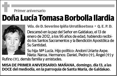 BORBOLLA ILARDIA,LUCIA TOMASA