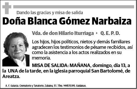 GOMEZ NARBAIZA,BLANCA