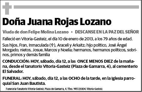 ROJAS LOZANO,JUANA