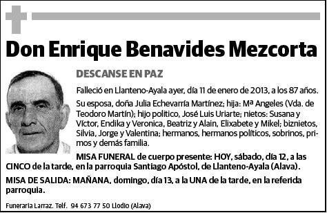 BENAVIDES MEZCORTA,ENRIQUE