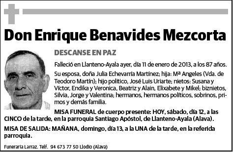 BENAVIDES MEZCORTA,ENRIQUE