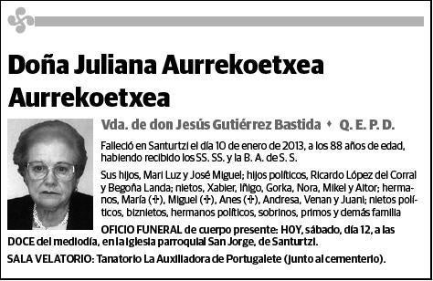 AURREKOETXEA AURREKOETXEA,JULIANA