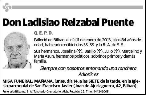 REIZABAL PUENTE,LADISLAO