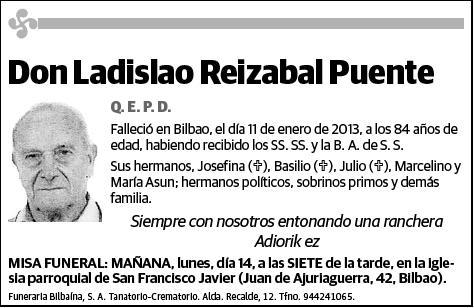 REIZABAL PUENTE,LADISLAO