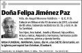 JIMENEZ PAZ,FELIPA