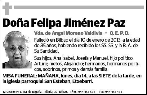 JIMENEZ PAZ,FELIPA