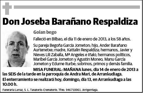 BARAÑANO RESPALDIZA,JOSEBA