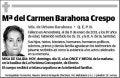 BARAHONA CRESPO,Mª DEL CARMEN