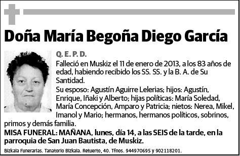 DIEGO GARCIA,MARIA BEGOÑA