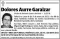 AURRE GARAIZAR,DOLORES