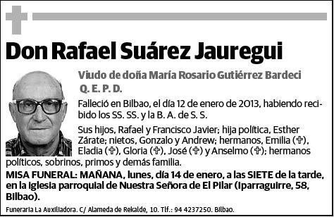 SUAREZ JAUREGUI,RAFAEL