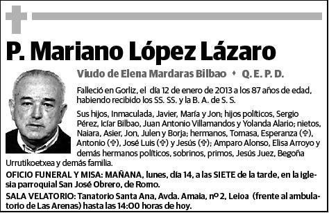 LOPEZ LAZARO,P. MARIANO