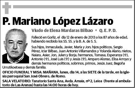 LOPEZ LAZARO,P. MARIANO