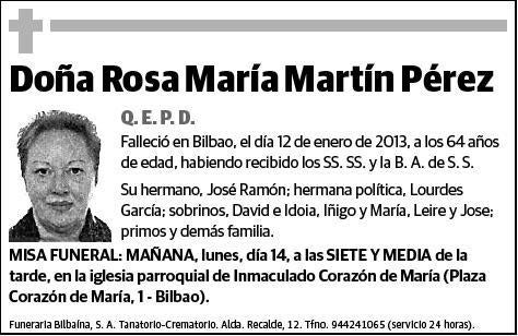 MARTIN PEREZ,ROSA MARIA