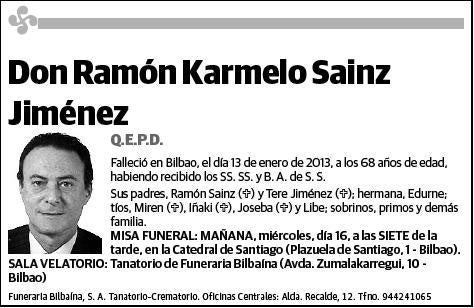 SAINZ JIMENEZ,RAMON KARMELO