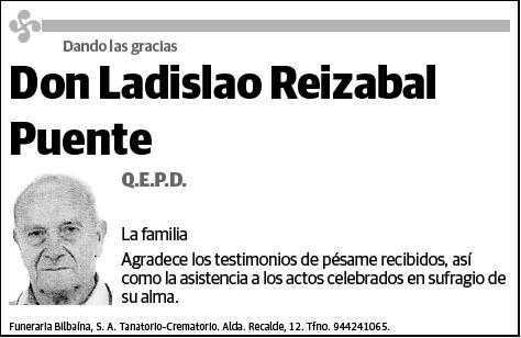 REIZABAL PUENTE,LADISLAO