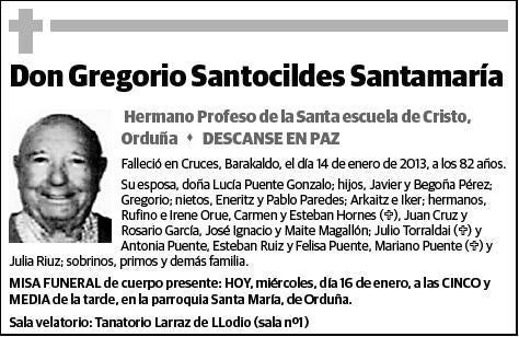 SANTOCILDES SANTAMARIA,GREGORIO