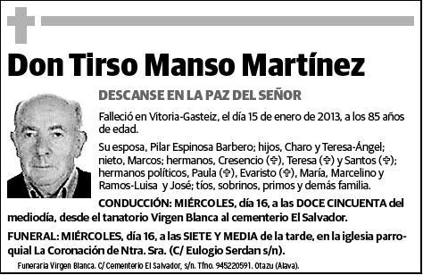 MANSO MARTINEZ,TIRSO