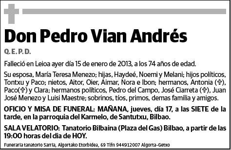 VIAN ANDRES,PEDRO