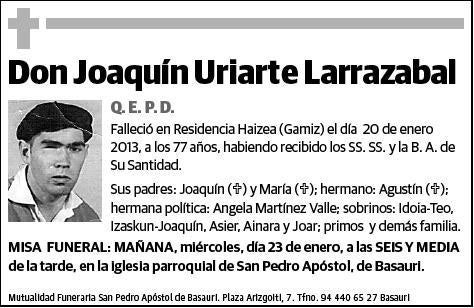 URIARTE LARRAZABAL,JOAQUIN