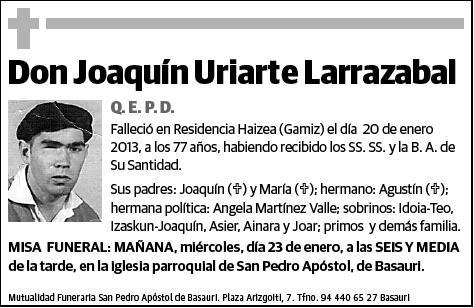 URIARTE LARRAZABAL,JOAQUIN