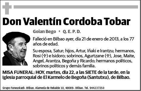 CORDOBA TOBAR,VALENTIN