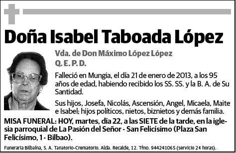 TABOADA LOPEZ,ISABEL