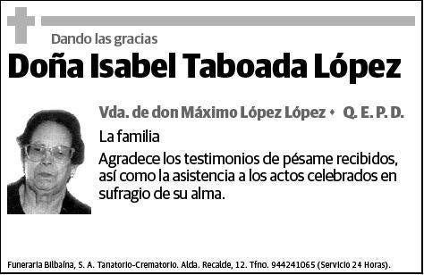 TABOADA LOPEZ,ISABEL