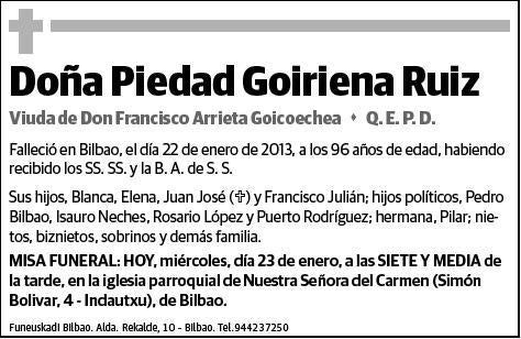 GOIRIENA RUIZ,PIEDAD