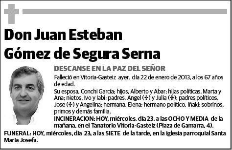 GOMEZ DE SEGURA SERNA,JUAN ESTEBAN